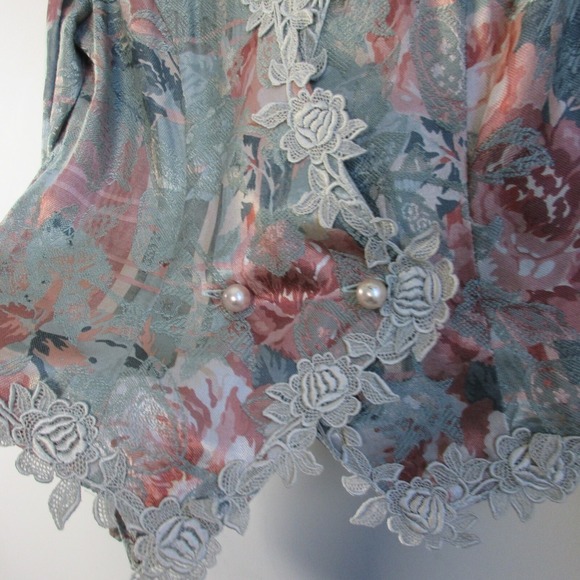 Nah Nah Collection Jonathan Tait Floral Blouse 7 8 Pearl Vtg Cottagecore 358 - Picture 12 of 15